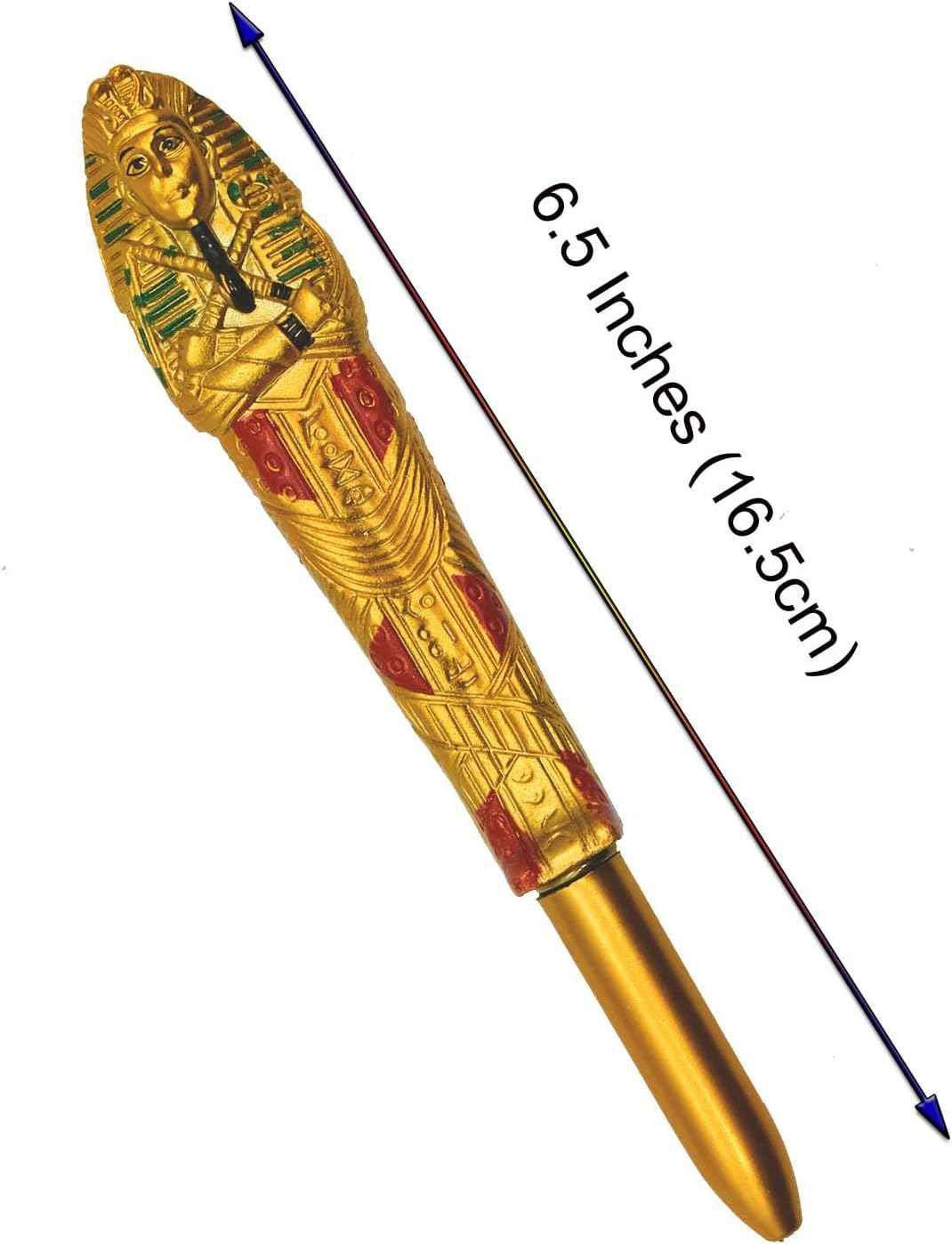 5PCS Egyptian Pharaohpe Retractable Ballpoint Pen 0.5mm Blue Ink - TTpen