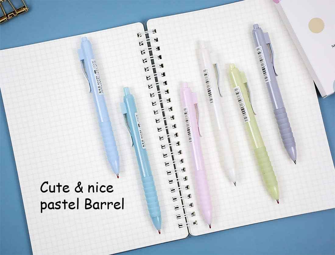 COLNK Retractable Gel Pens Black Ink,Fine Point 0.5mm 6-Count - TTpen