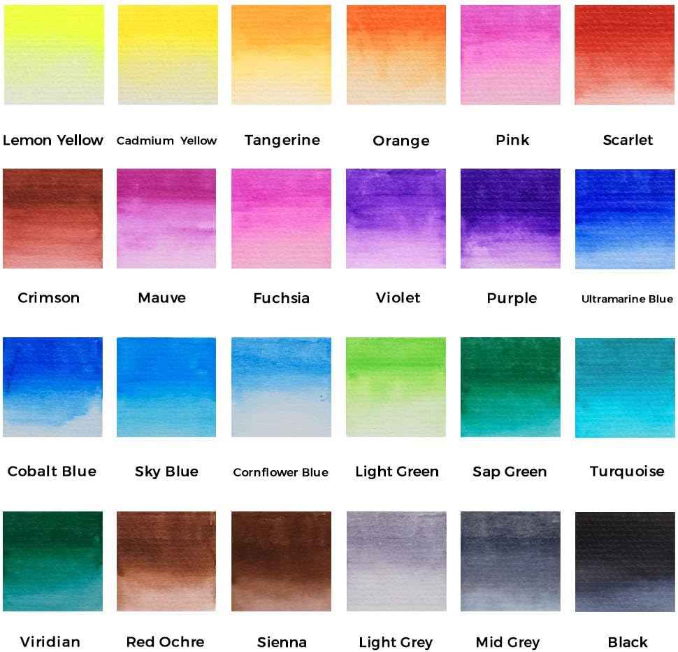 Mont Marte Premium 24 Watercolor Real Brush Pens - TTpen