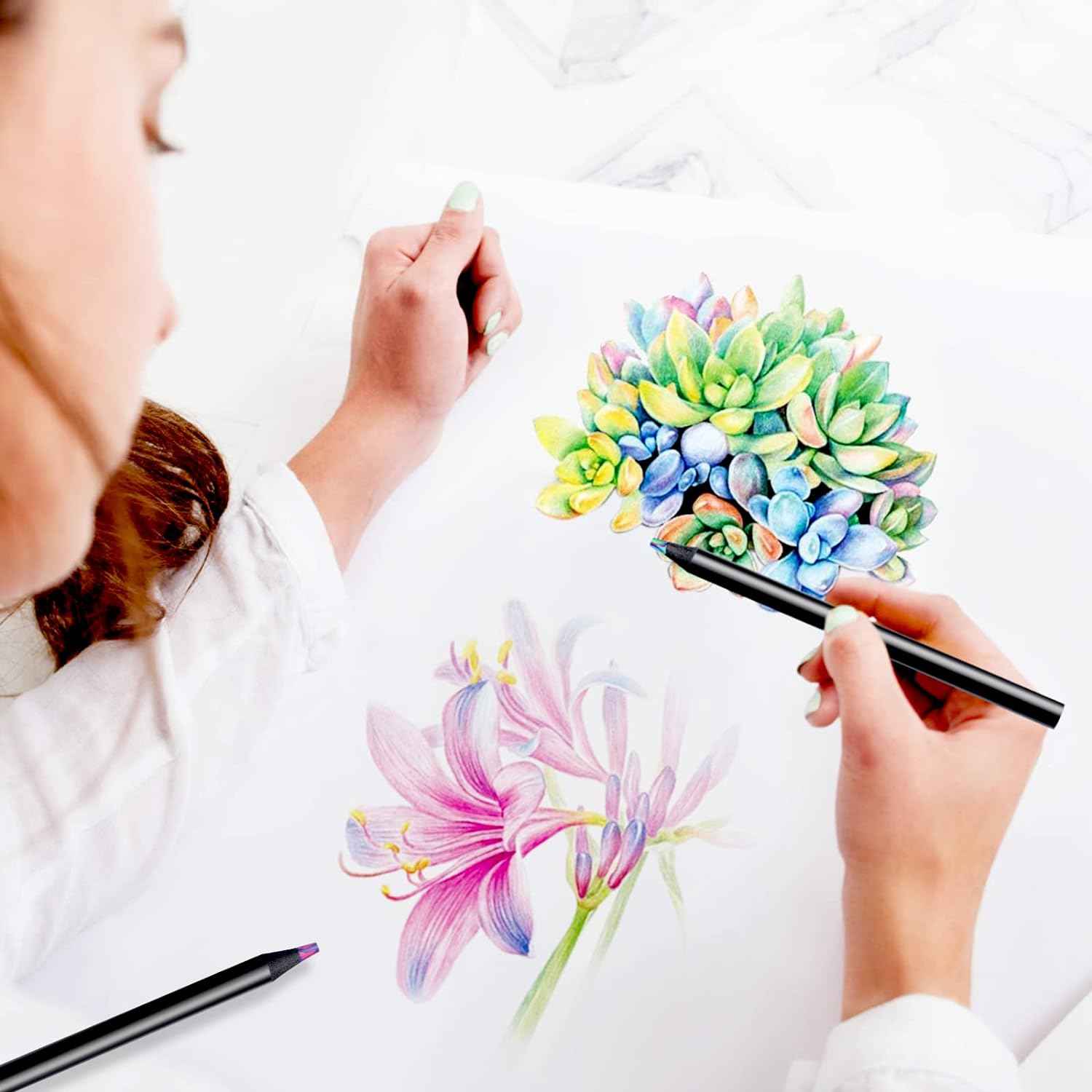 8IN1 Colored Art Pencils for Adult Coloring Drawing,12 Pack - TTpen