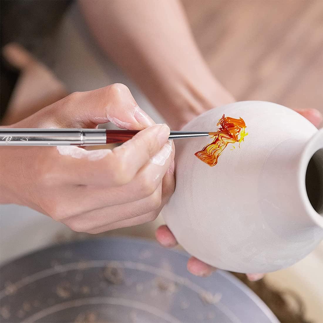 7pcs Travel Artist Painting Brushes,Detachable