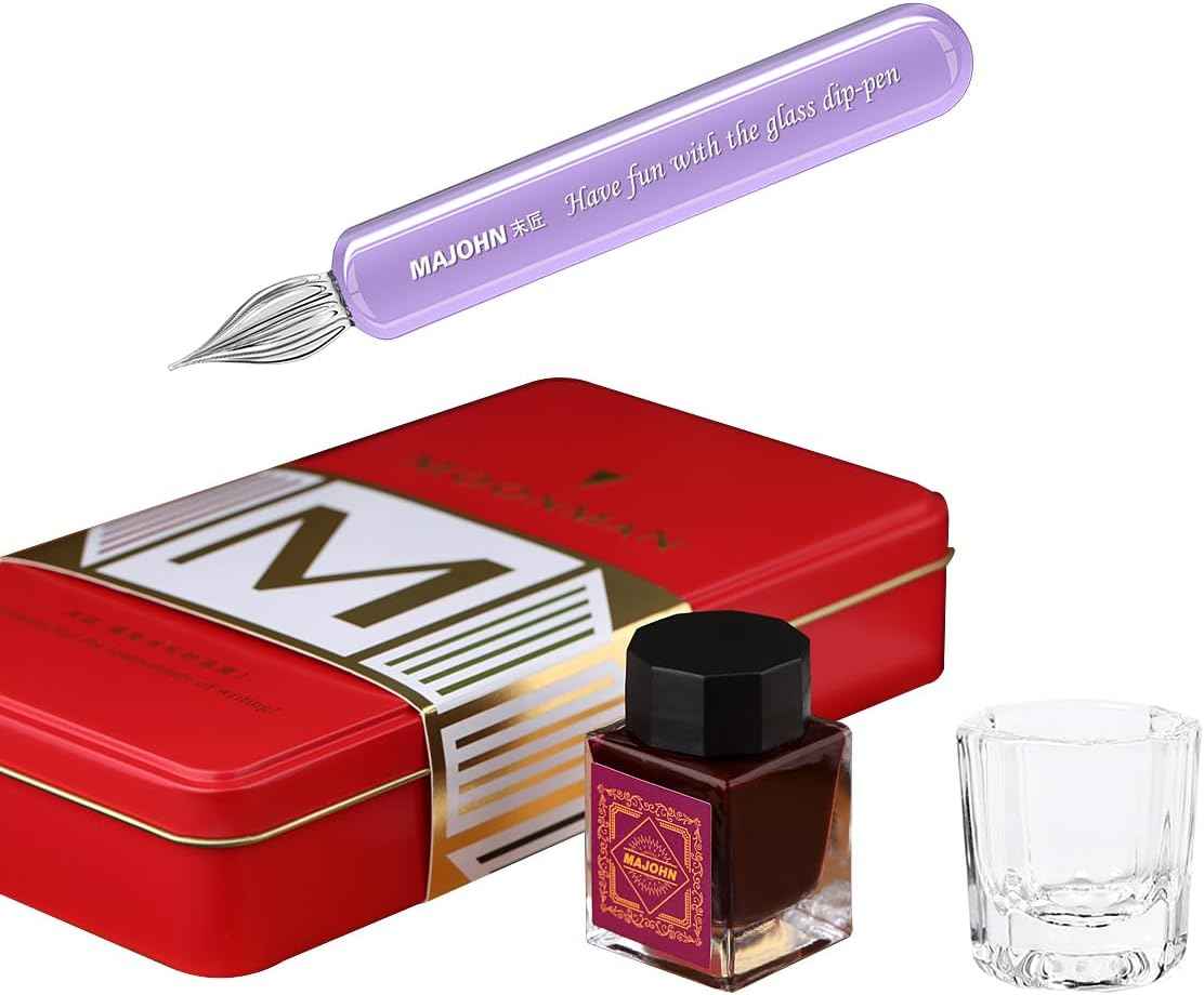 Majohn Crystal Glass Dip Pen Glass Pen Kit