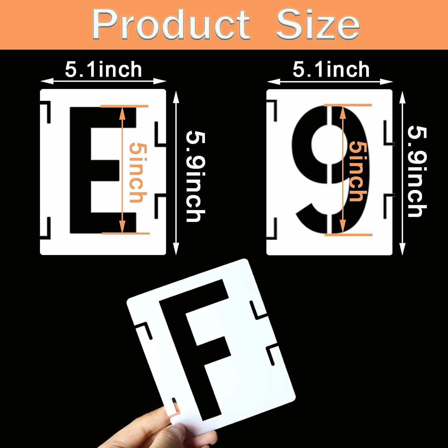 42Pcs Reusable Letter Stencils Symbol Numbers Craft Stencils,2/3/4/5/6 Inch - TTpen