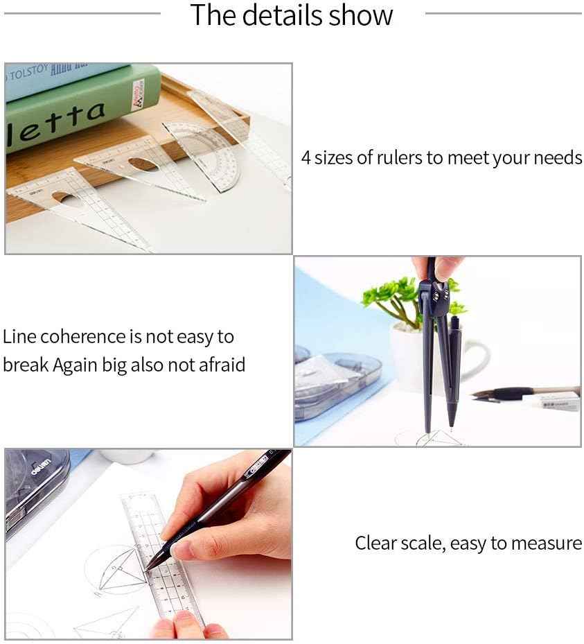 DELI 9591 Math Geometry Kit Set 8 Pieces - TTpen