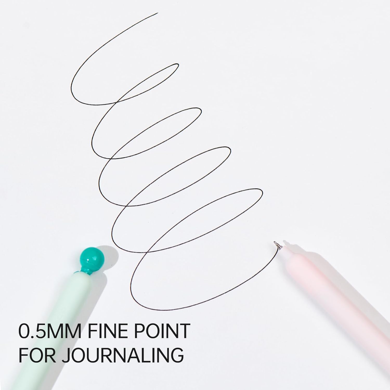 Kaco POPUP Gel Pens 5 Pieces 0.5mm Black Ink