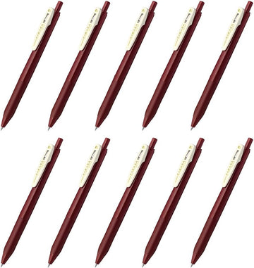 Zebra Sarasa Clip Gel Ballpoint Pen,0.5,Red Black,10 Pieces