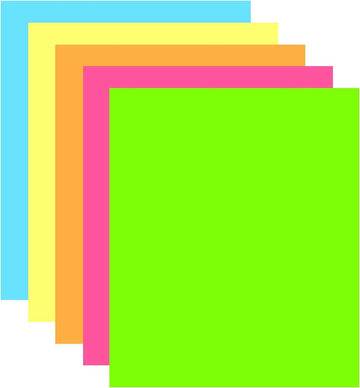5 Color Neon Heat Transfer Vinyl Glow in The Dark 12 x 10 Inch - TTpen