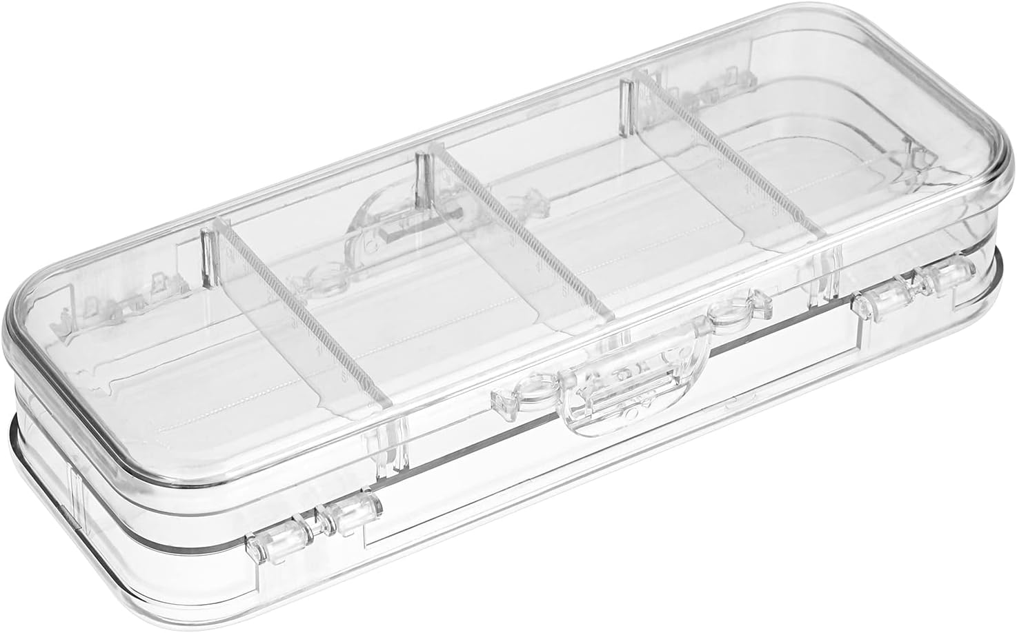 Double Deck Pencil Case Clear Plastic Stationery Box Clear