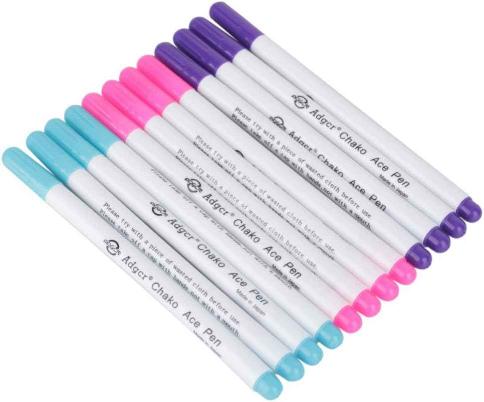 12pcs Disappearing Ink Marking Pen,Air Water Erasable Pen Fabric Marker - TTpen