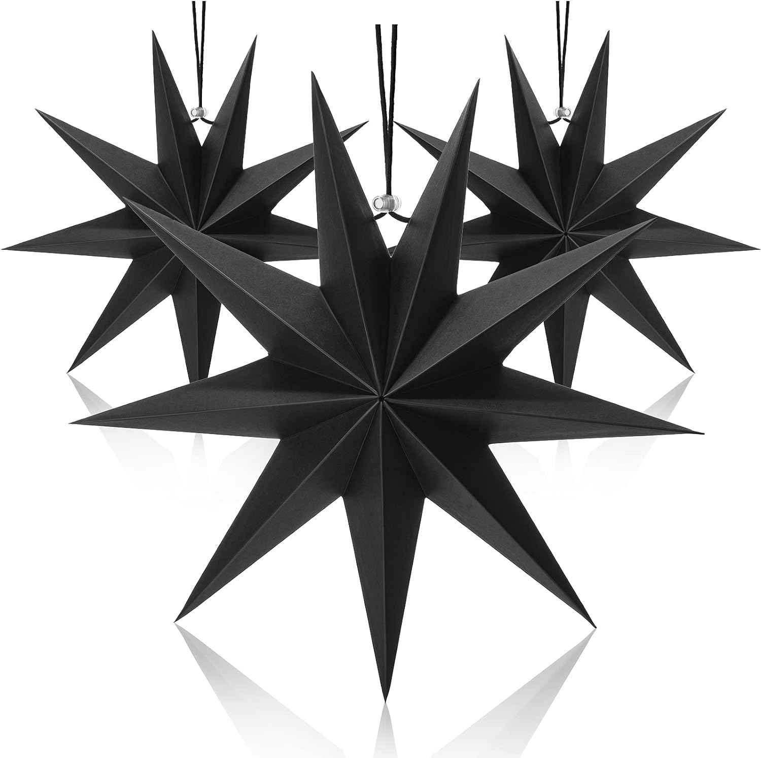 3Pcs Paper Star Lanterns 12 Inch Hanging Decor - TTpen
