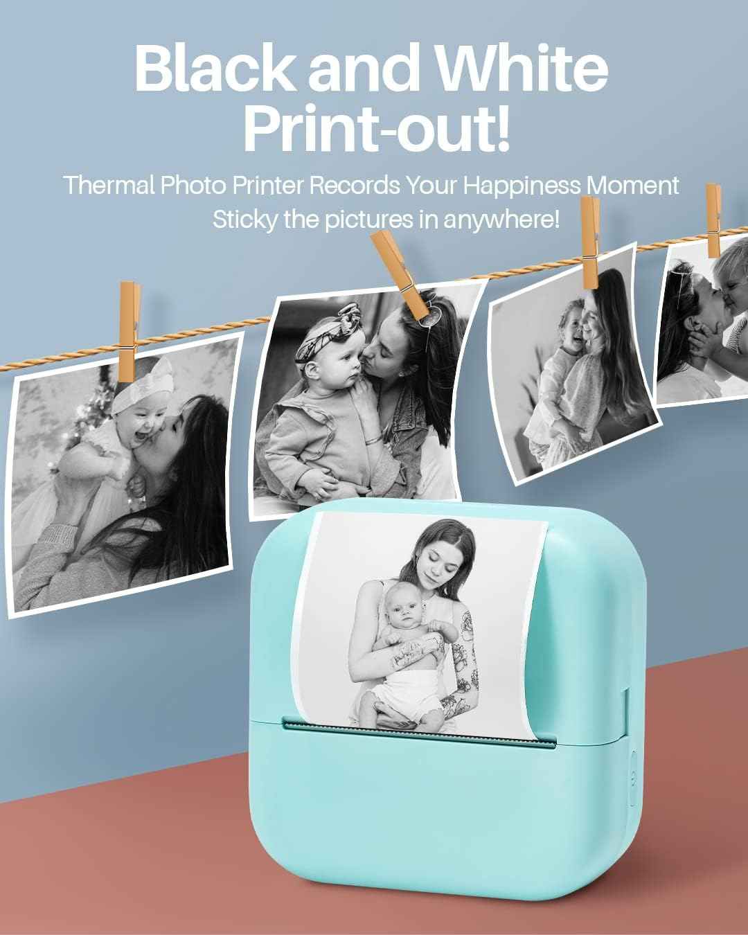 Phomemo M02X Mini Sticker Printer for Study,DIY Scrapbook,Photo - TTpen