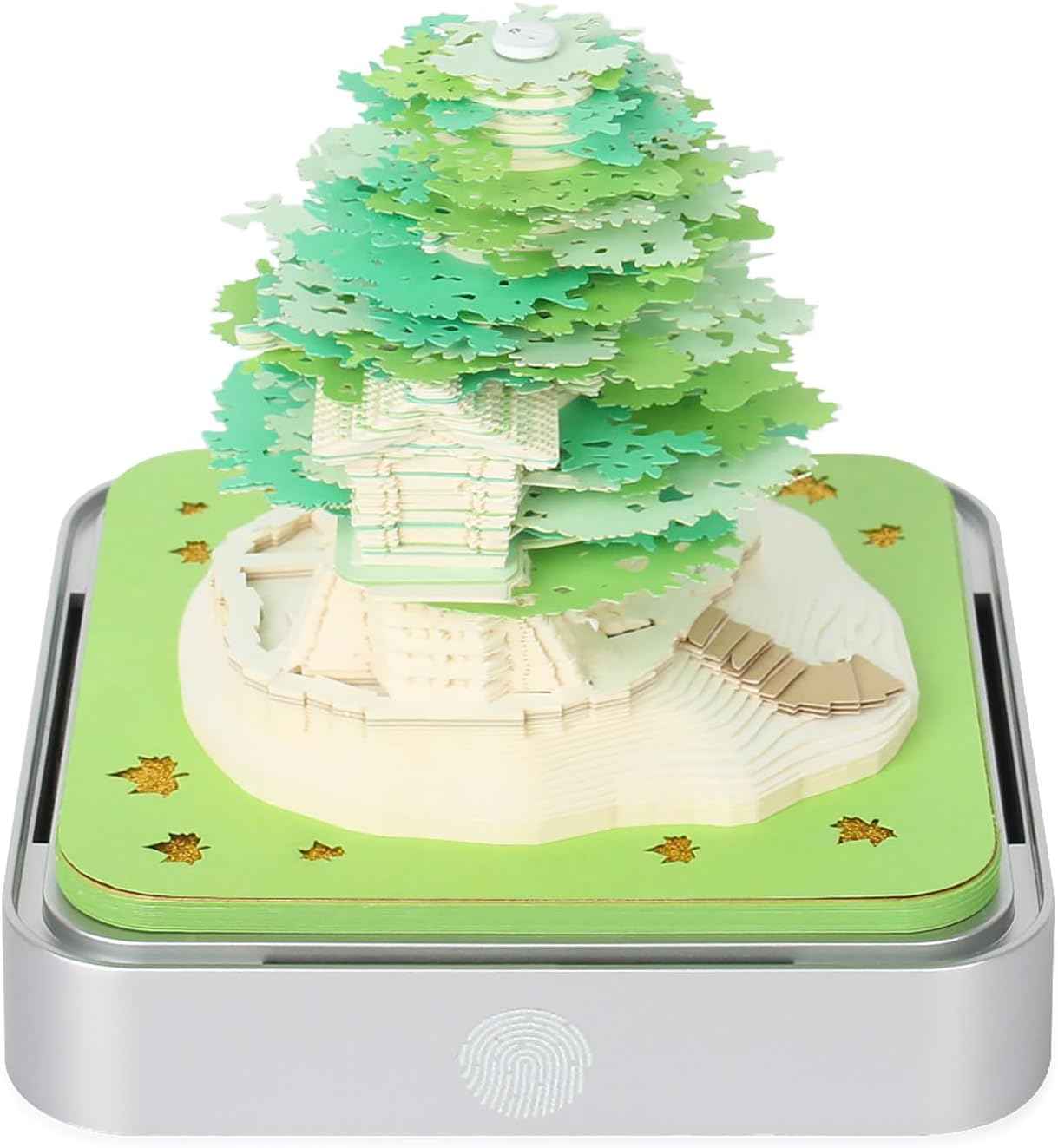2024 Desk Calendar With LED Lights Sakura Tree House Pink Green - TTpen