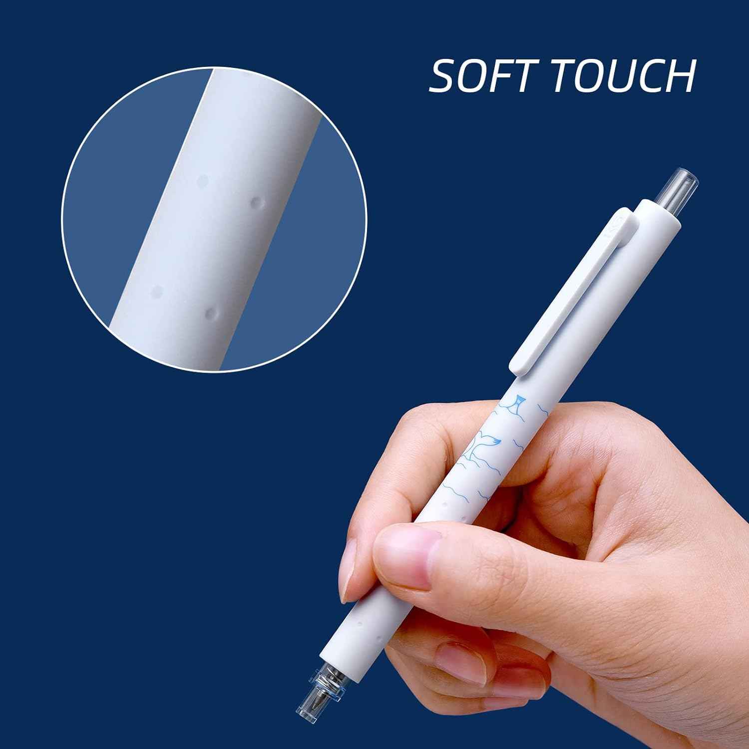 Kaco Retractable Gel Ink Pens 0.5mm Fine Point,6 Pack - TTpen