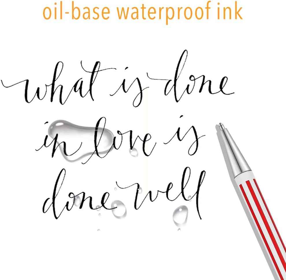 6pcs Slim Metal Retractable Ballpoint Pens,Silver Gold Patriotic American Flag - TTpen