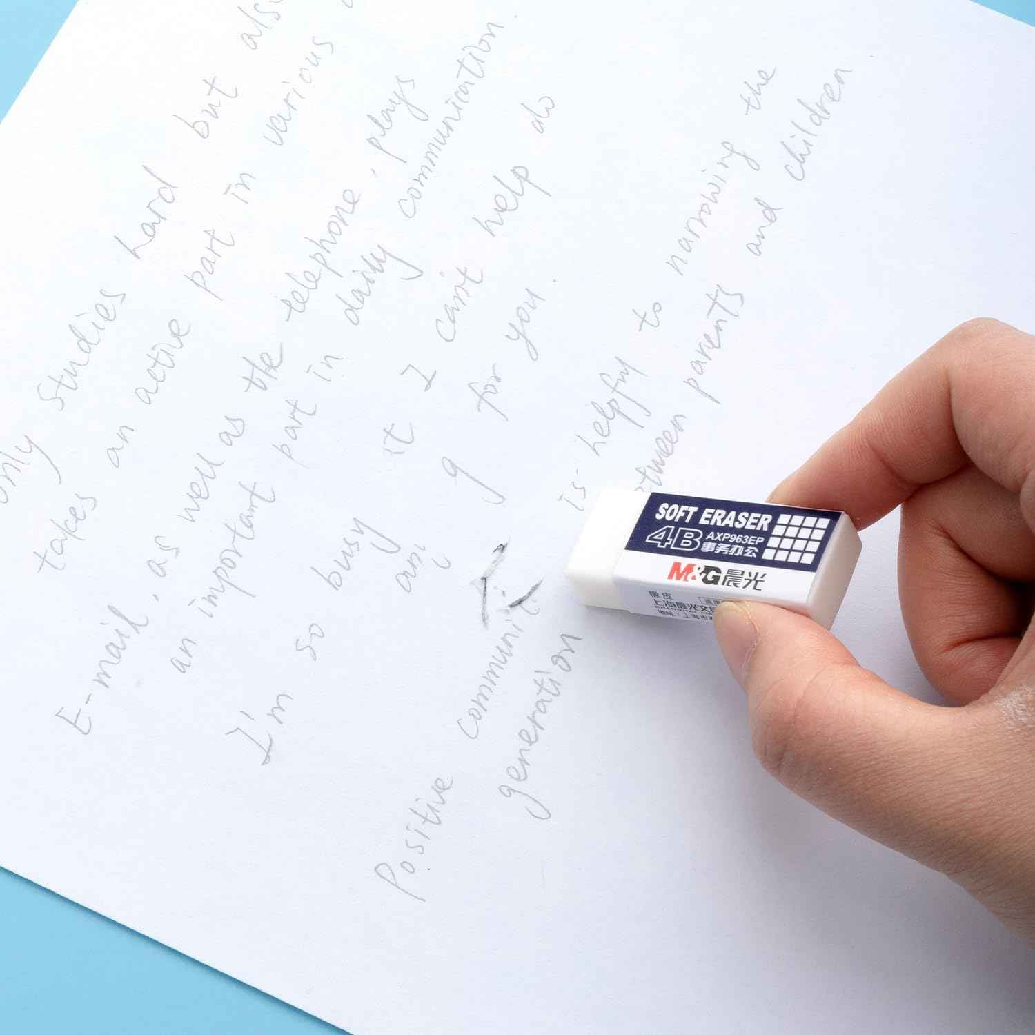 M&G 24 Pack 4B Soft Pencil Erasers - TTpen