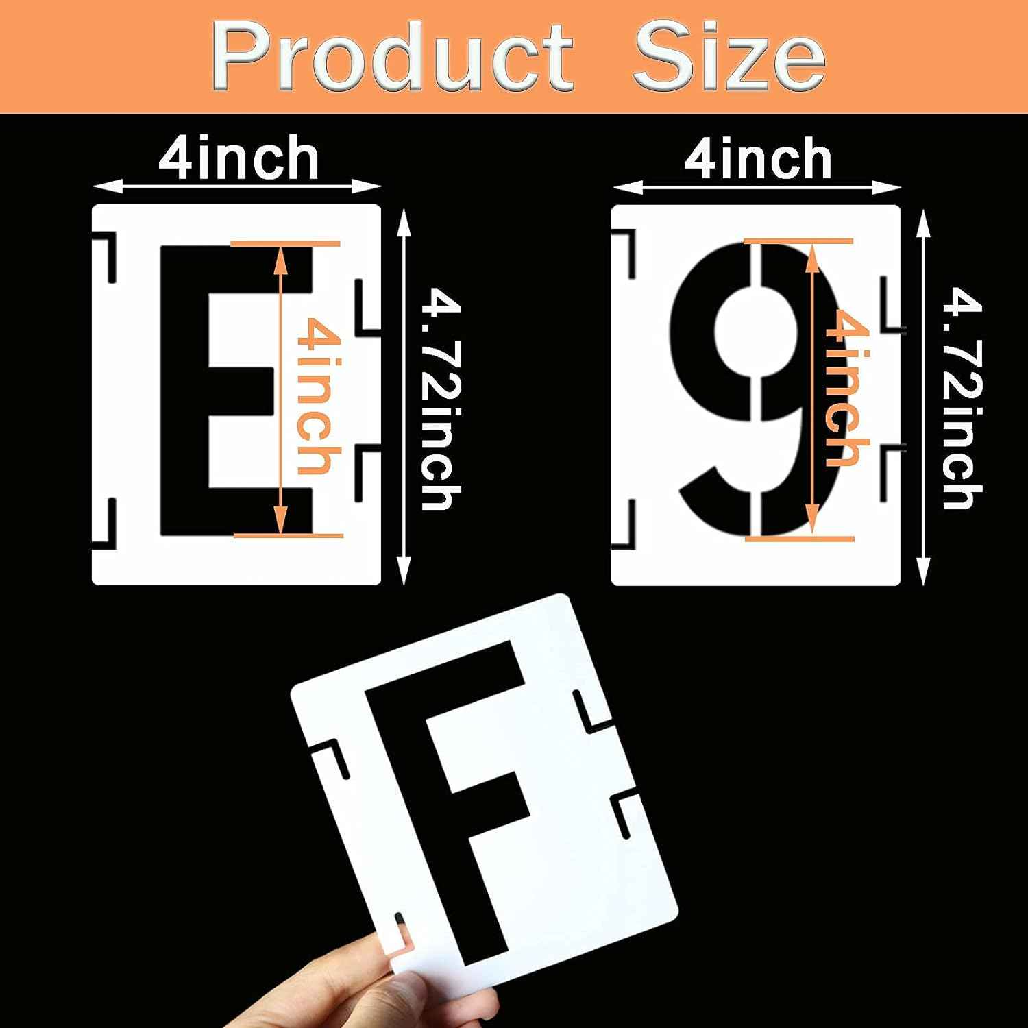 42Pcs Reusable Letter Stencils Symbol Numbers Craft Stencils,2/3/4/5/6 Inch - TTpen
