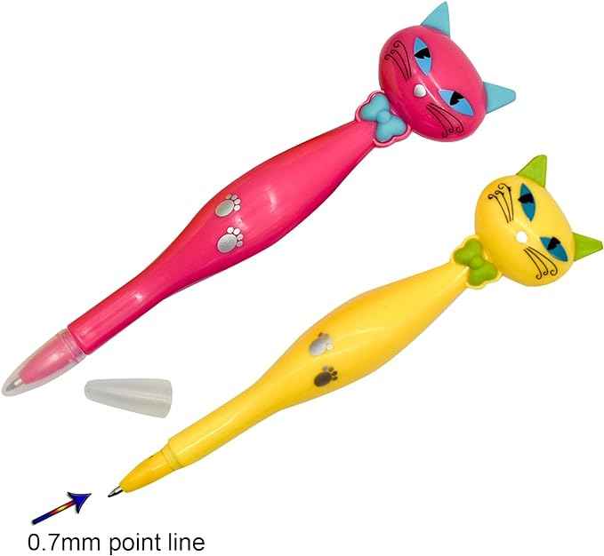 6PCS Cool Cat Ballpoint Pens For Kids School - TTpen
