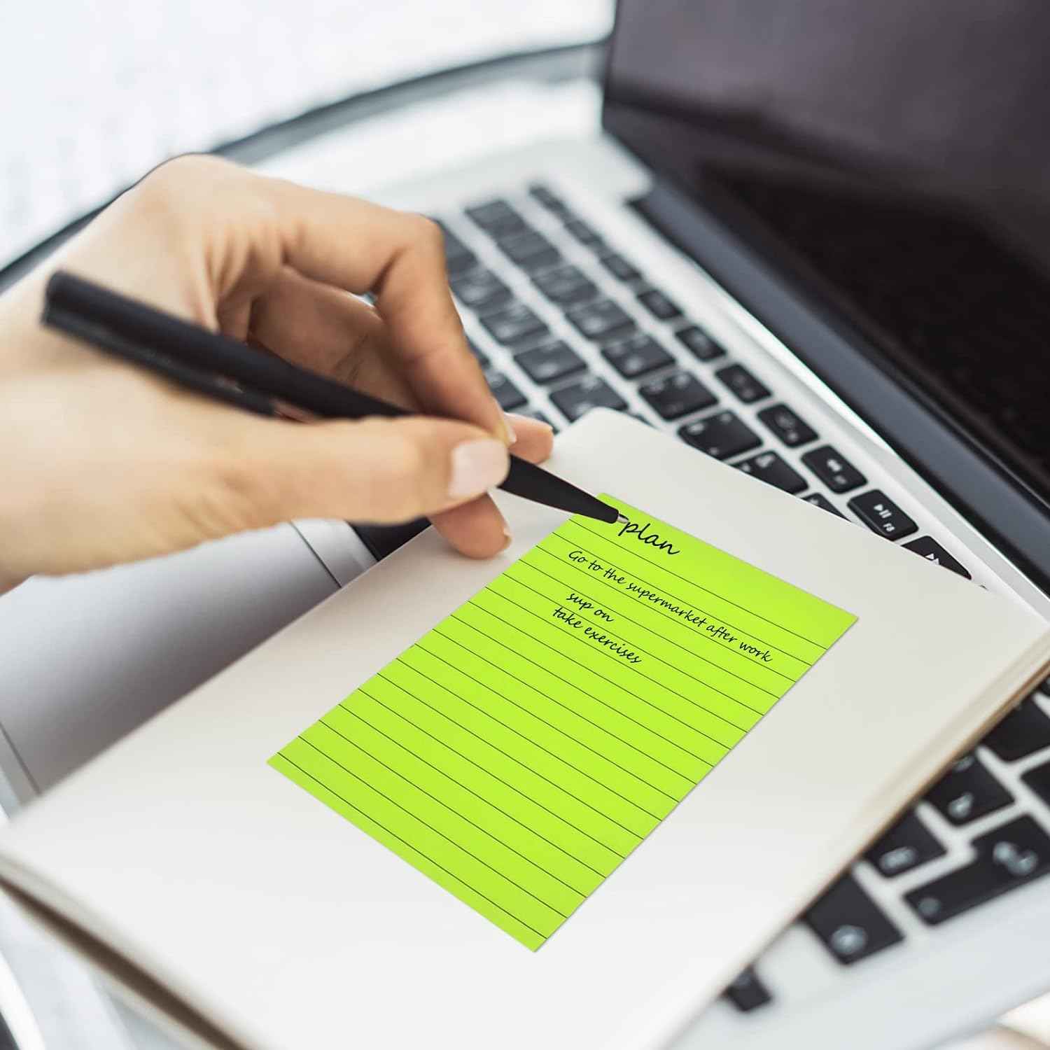 Lined Sticky Notes 4 X 6 Inch,50 Sheets/pad,6 Color - TTpen