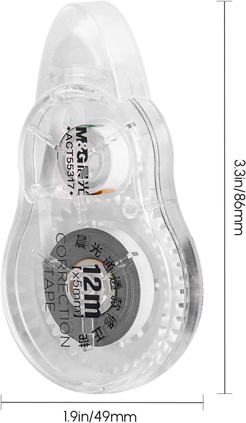 M&G 39FT Long Correction Tape Set,72M/234FT White 6 Pack - TTpen