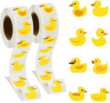 1000Pcs Yellow Duck Stickers for Bag Water Bottle 1.5 Inch - TTpen