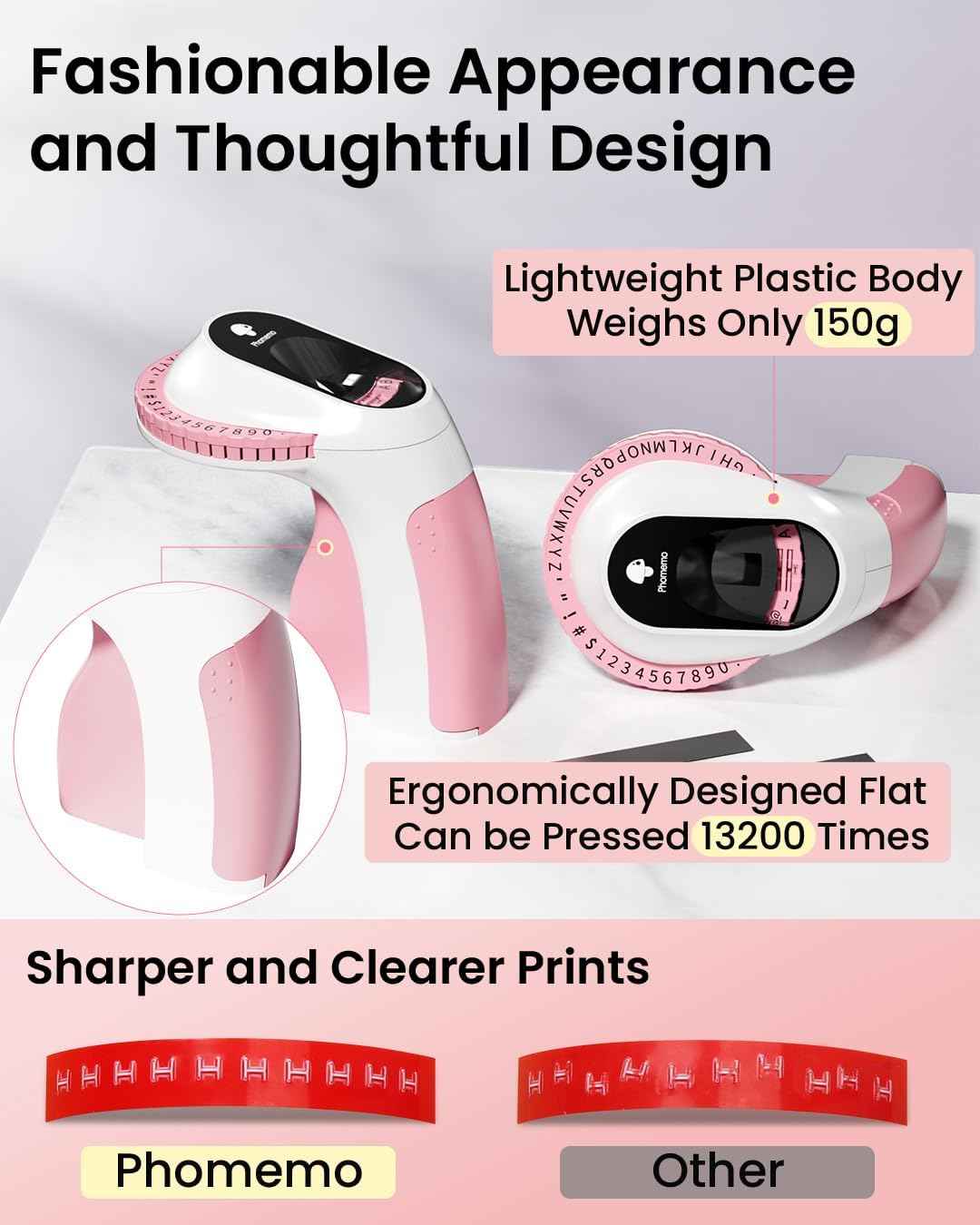 Phomemo E975 Embossing Label Maker Machine with 6 Tapes - TTpen