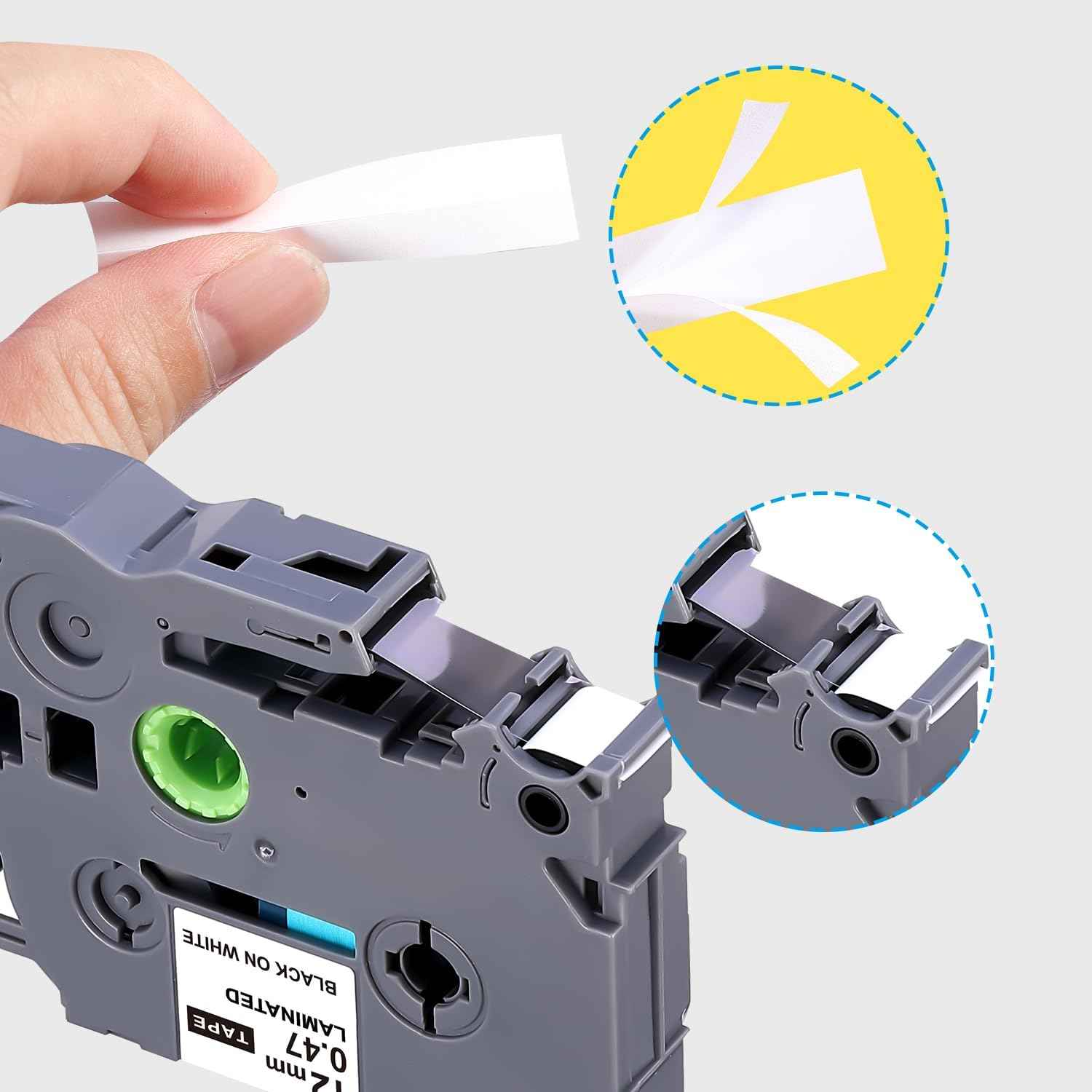Label Tape for Brother TZe-231 Laminated P-Touch Label Maker,Black on White - TTpen