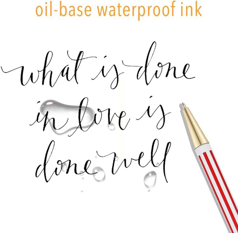 6pcs Slim Metal Retractable Ballpoint Pens,Silver Gold Patriotic American Flag - TTpen