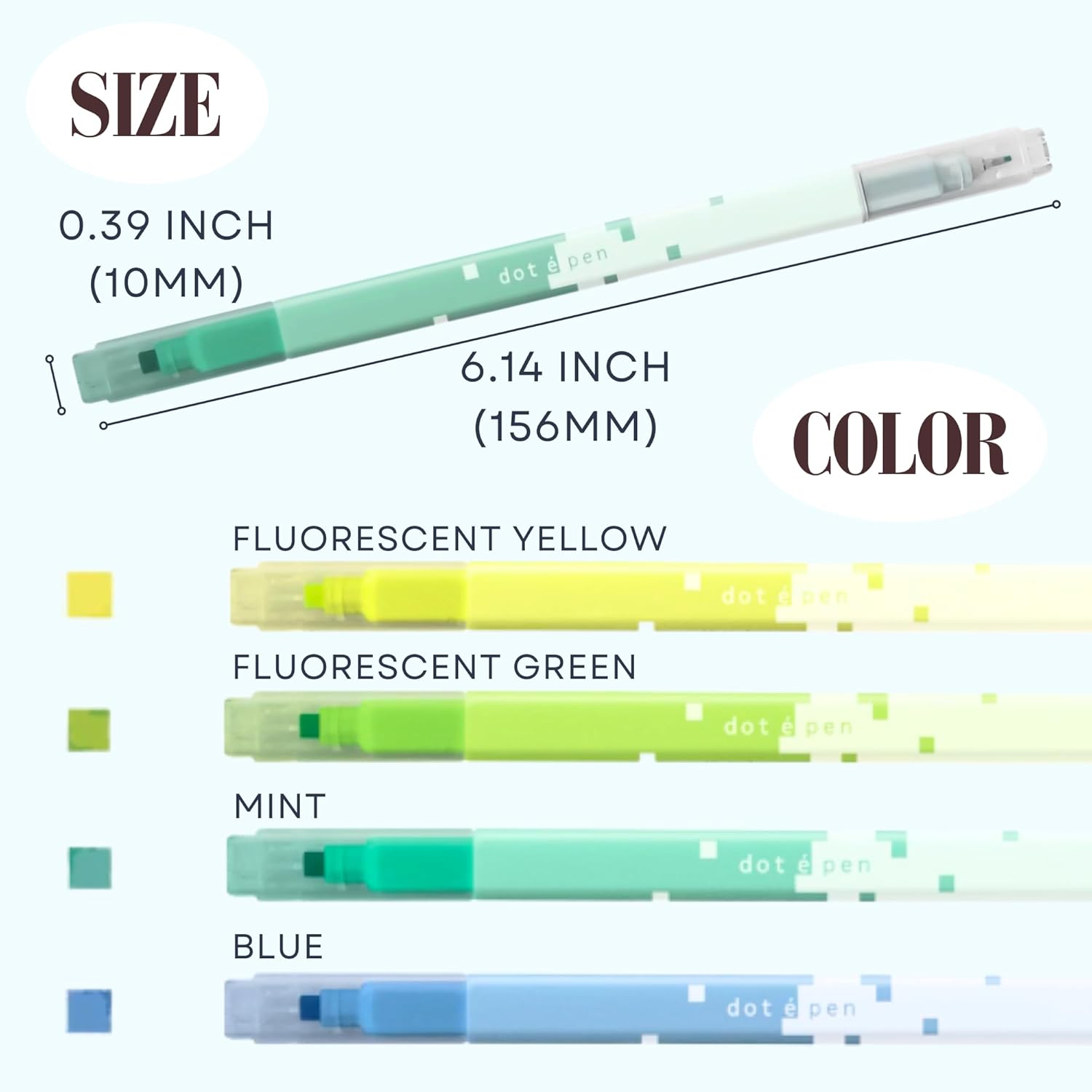 SUN-STAR Dot é Pen Square Dot and Fine- Point Marker Pen