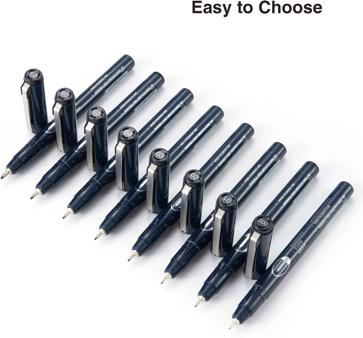 Maikedepot Micro-Line Pens 8 Size Fineliner Black Ink Drawing Pens - TTpen