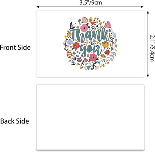 300PCS Thank You Business Cards White - TTpen