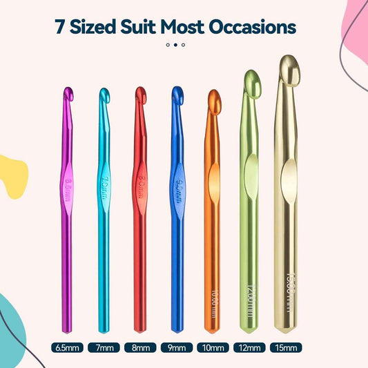 36PCS Large Crochet Hooks Set 6.5MM-15MM Crochet Needles and Accessories - TTpen