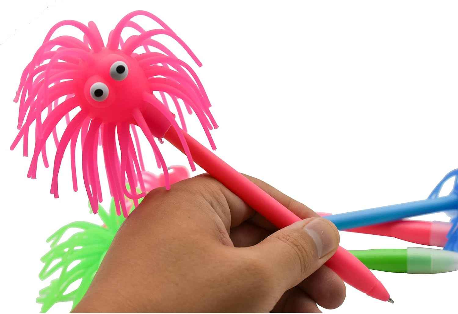 6 PCS Cute Sea Urchin Shaped Pens Soft Rubber Ballpoint Pens - TTpen