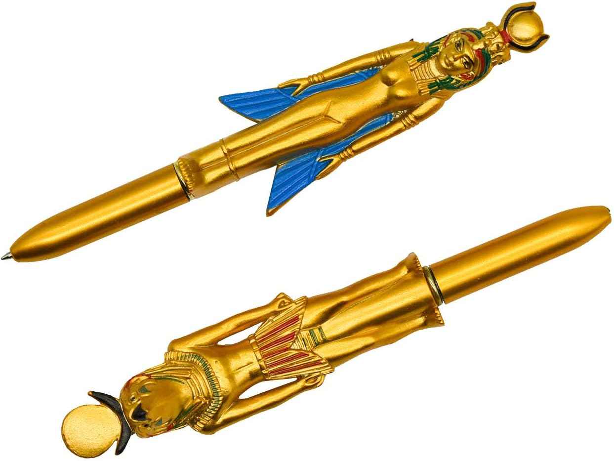 5PCS Egyptian Pharaohpe Retractable Ballpoint Pen 0.5mm Blue Ink - TTpen
