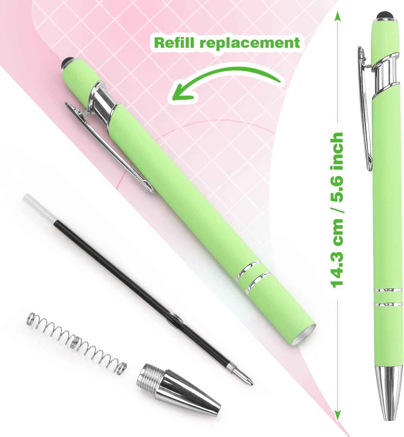 2-in-1 Stylus Retractable Ballpoint Pen with Stylus Tip,1.0mm Black Ink - TTpen