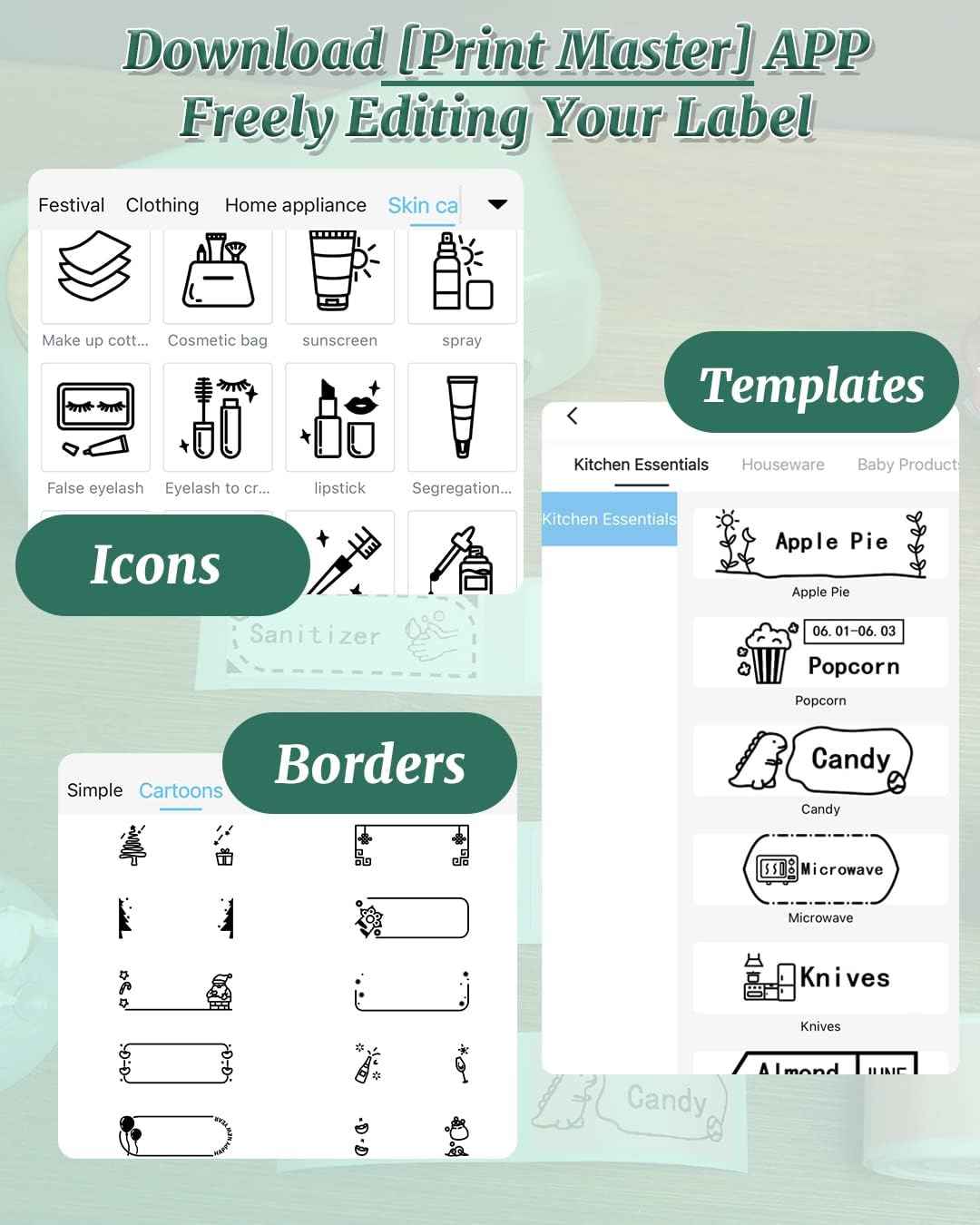Phomemo D50 Large Thermal Label Maker Machine 16/20/24MM Width - TTpen