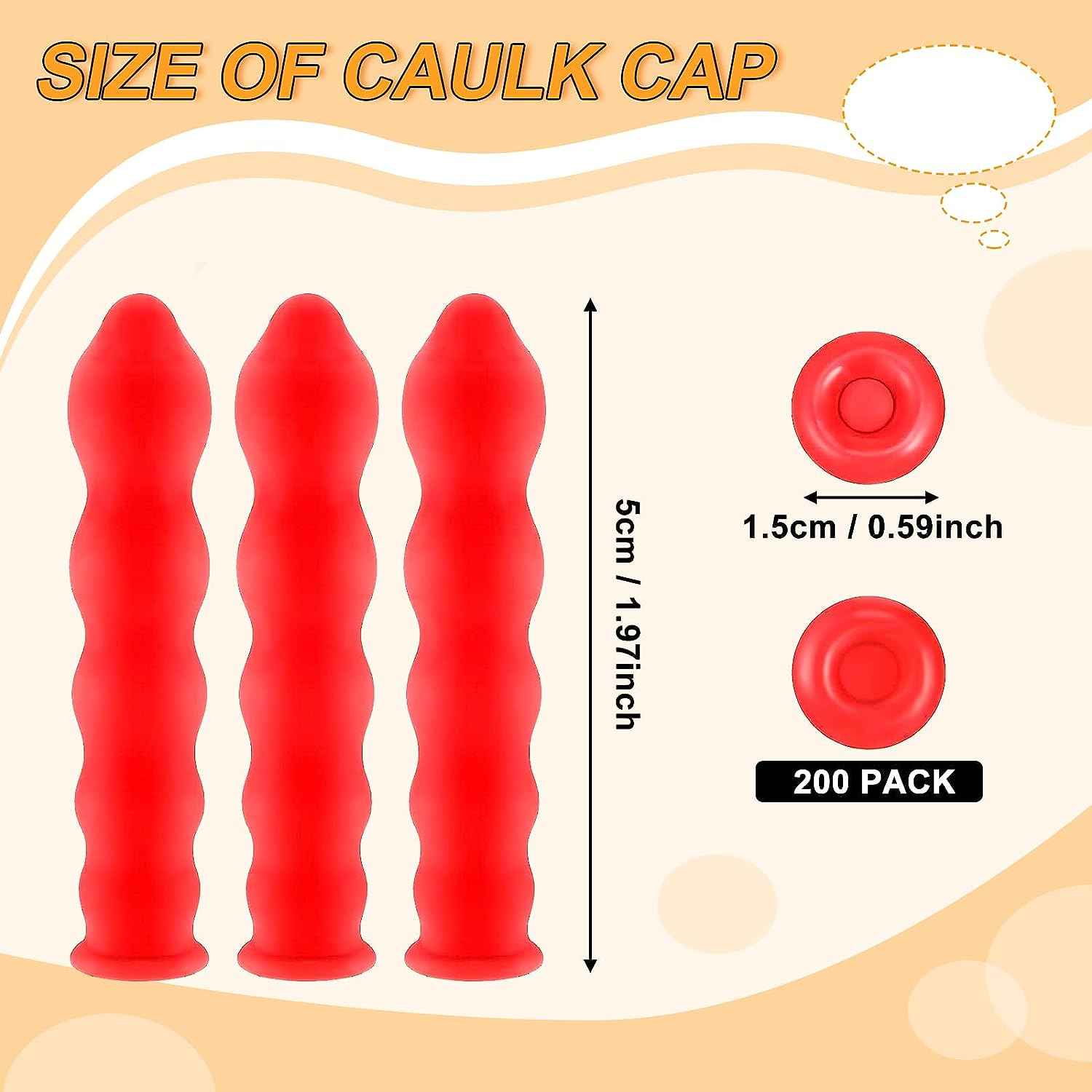 Caulk Saver Caps Caulking Tube Covers for Sealing and Preserving,Red - TTpen