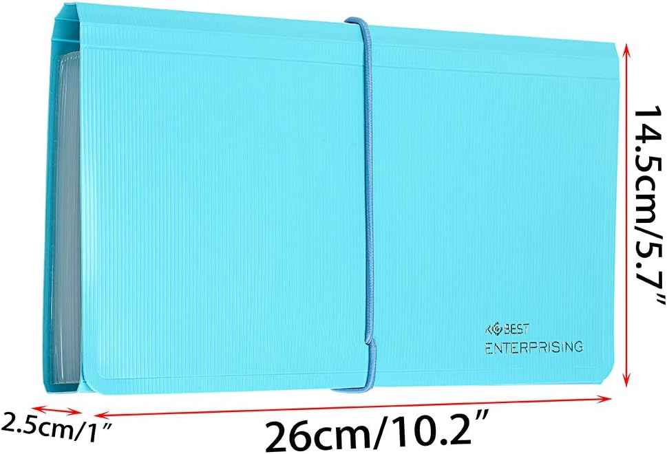 KOBEST 13 Pockets Expanding File Folder for Receipts Coupons Cards - TTpen