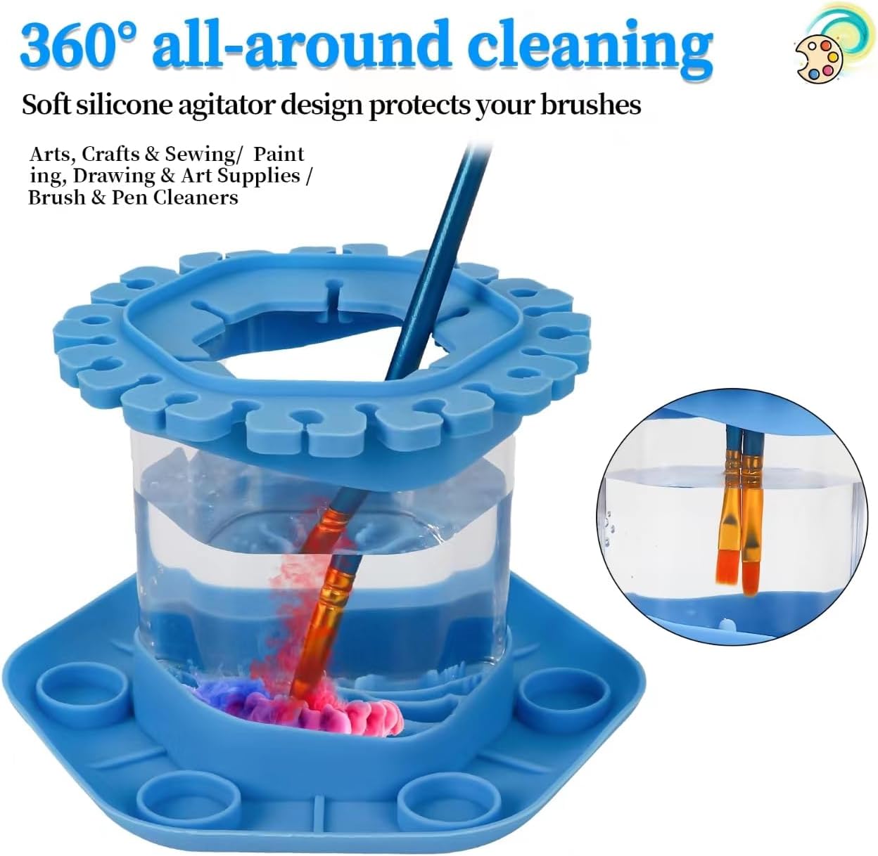Paint Brush Pen Cleaner Rinse Cup Holder