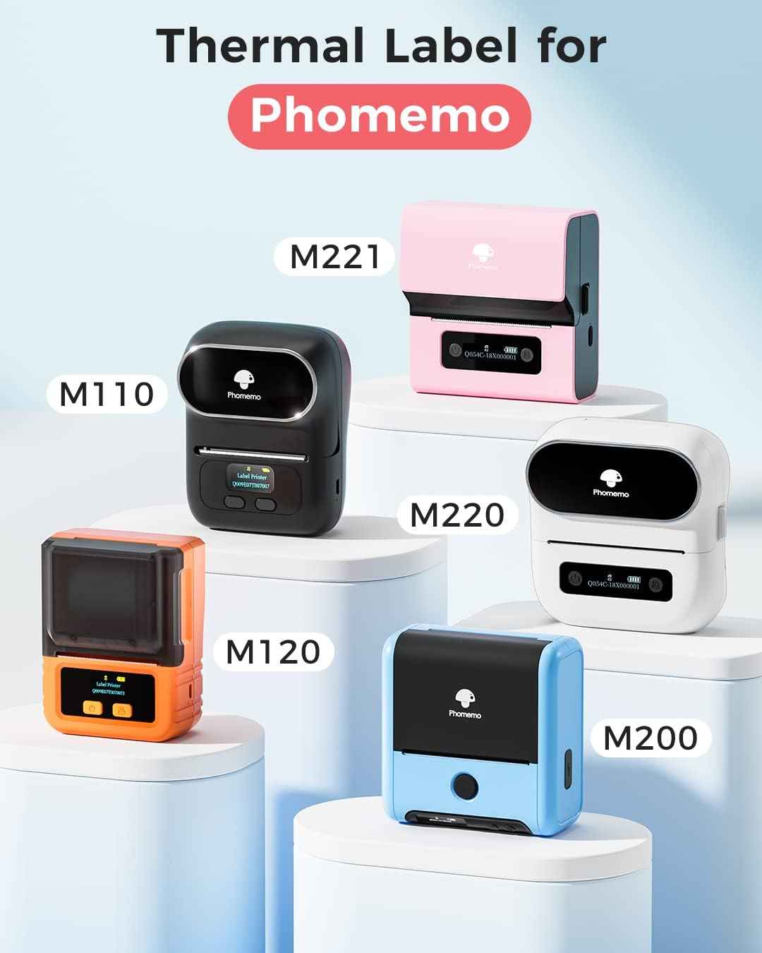 Phomemo 50x50mm Thermal Round Gradient Color Label for M110/M120/M200/M220 - TTpen