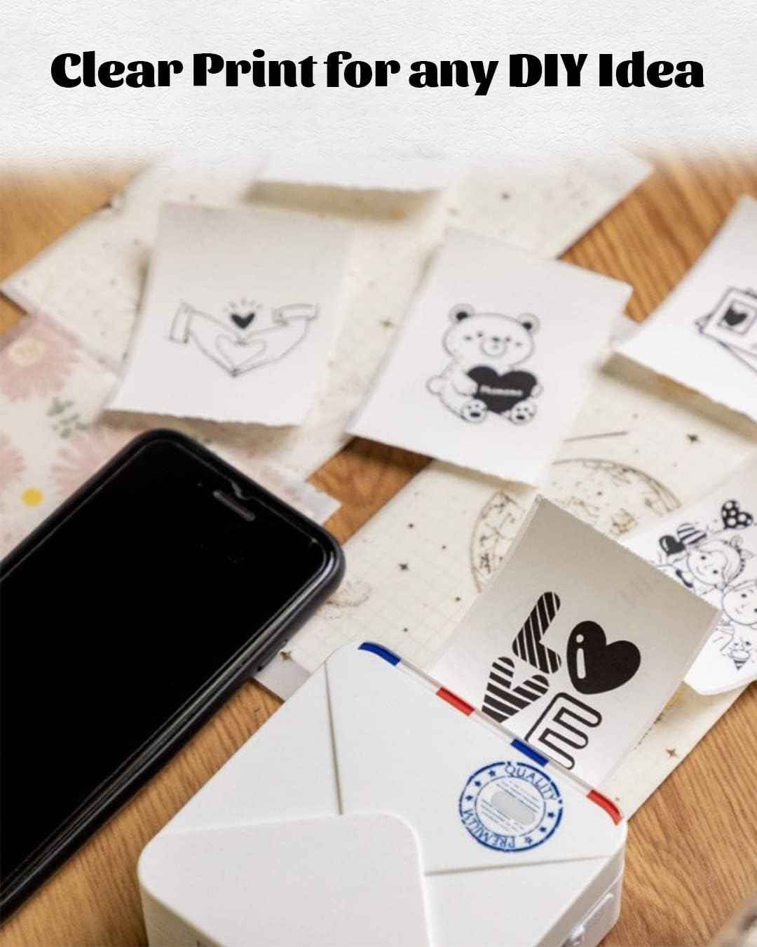 Thermal Paper for Phomemo M02 M03 Printer Black on White 50mm x 3.5m - TTpen