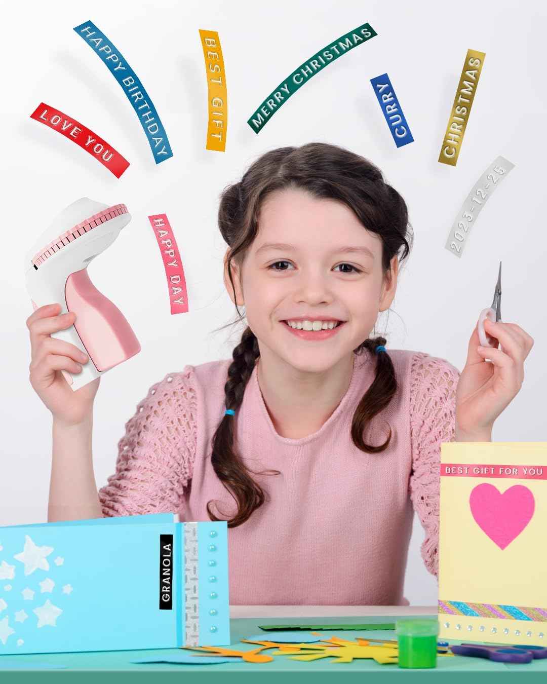 Phomemo E975 Embossing Label Maker Machine with 6 Tapes - TTpen