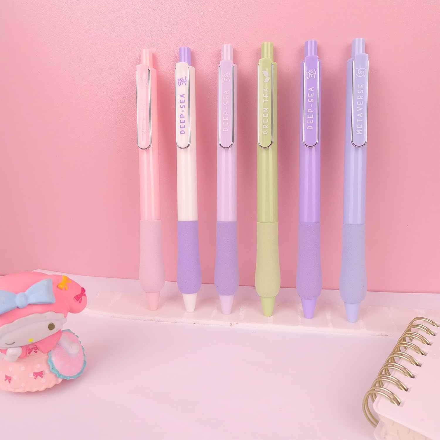 COLNK Gel Pens 0.5mm Black Ink Fine Point with Soft Comfort Grip,12 Counts - TTpen