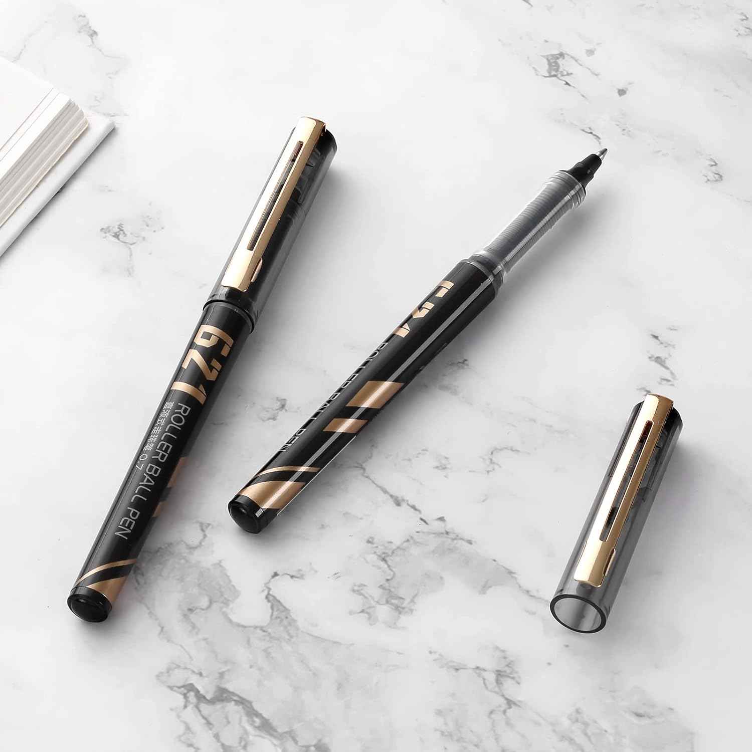 Comix 621 Rollerball Pens,Black Liquid Ink, 0.7mm Medium Point - TTpen