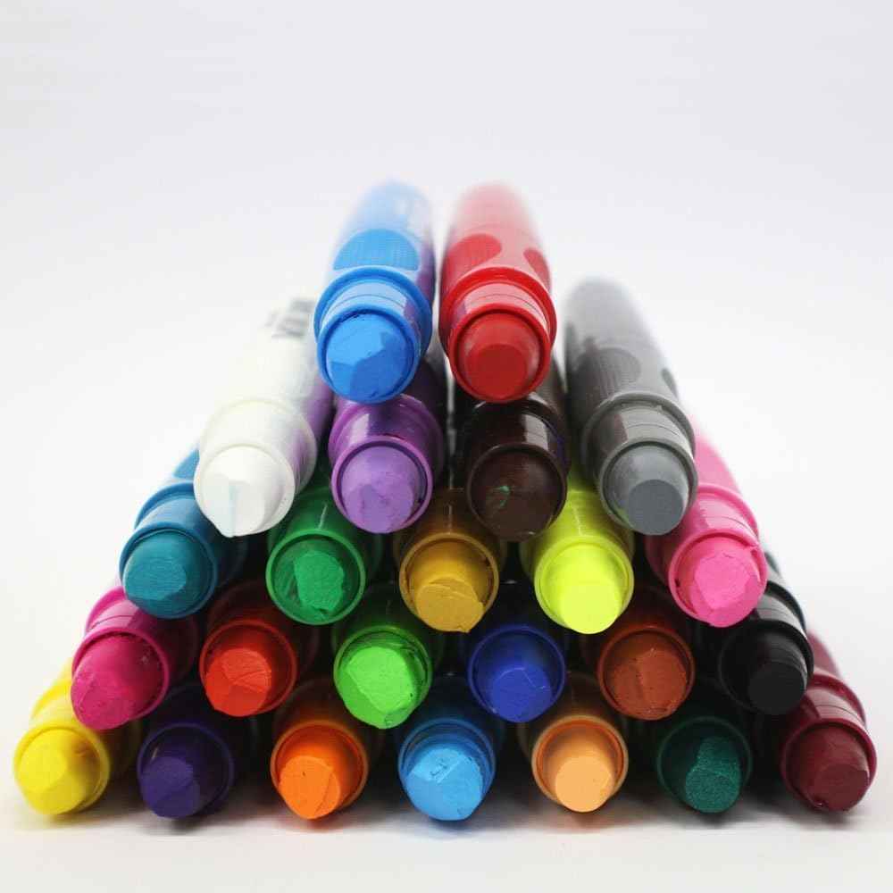 MONT MARTE Studio Twistable Colours,24 Blendable Colour Sticks 1 Paint Brush - TTpen