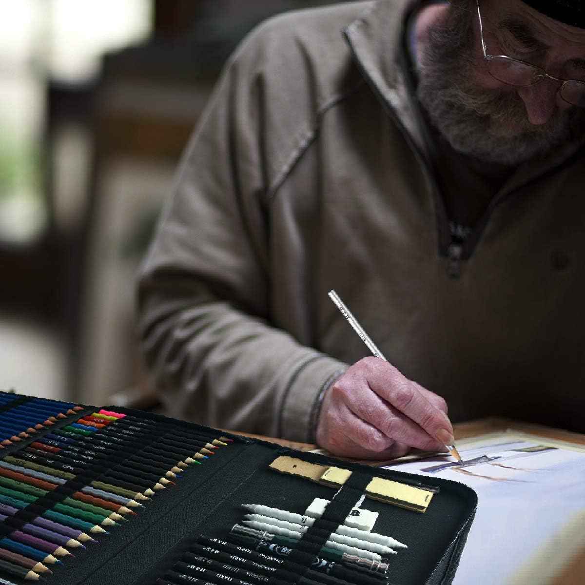 H&B 72PCS Drawing Supplies Sketching Pencil Sketchpad Set - TTpen