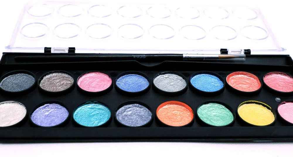MONT MARTE Metallic Watercolor Pearl Paint Set,16 Colors,1 Paint Brush - TTpen