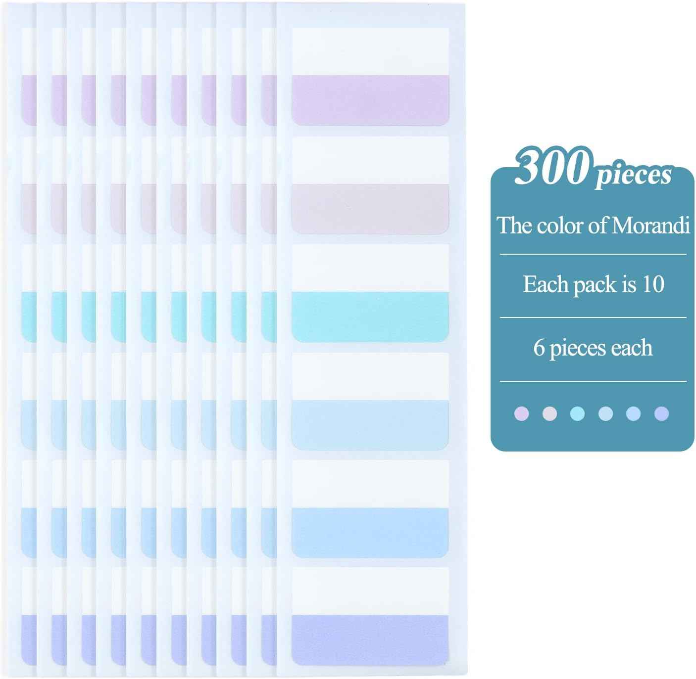 5 Pack Sticky Notes Annotation Tabs 300pcs Index Labels,Morandi Color - TTpen