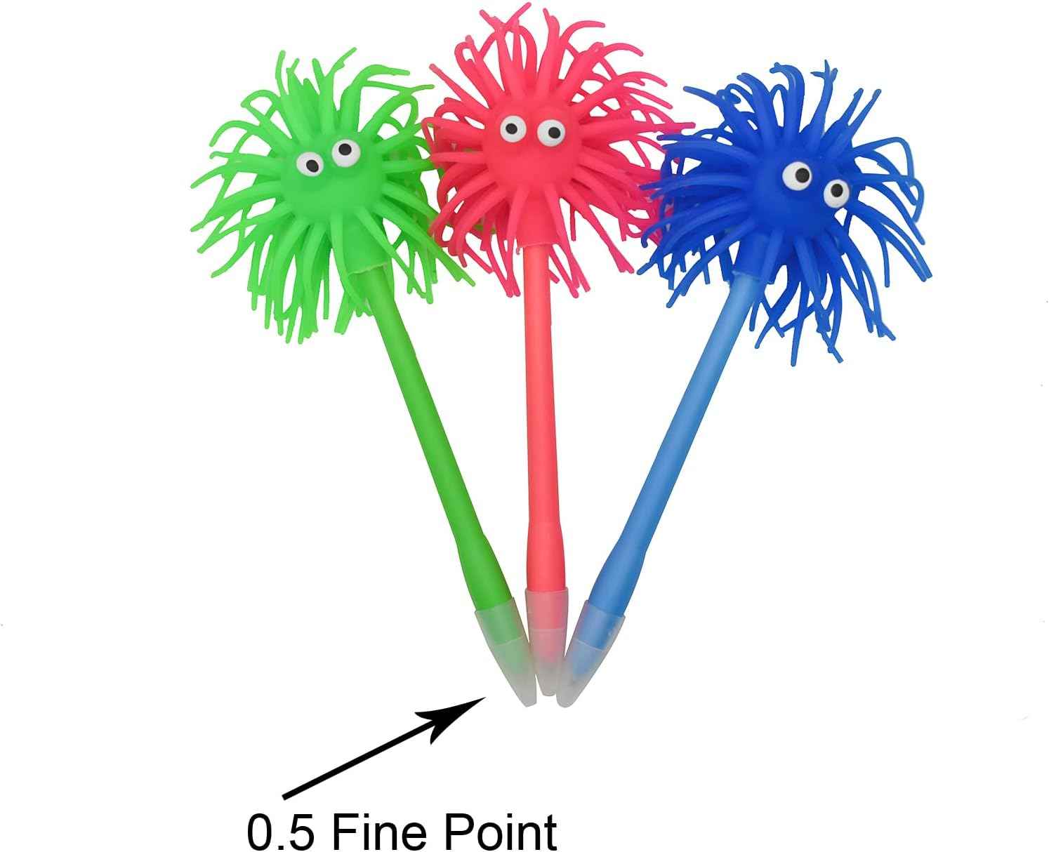 6 PCS Cute Sea Urchin Shaped Pens Soft Rubber Ballpoint Pens - TTpen