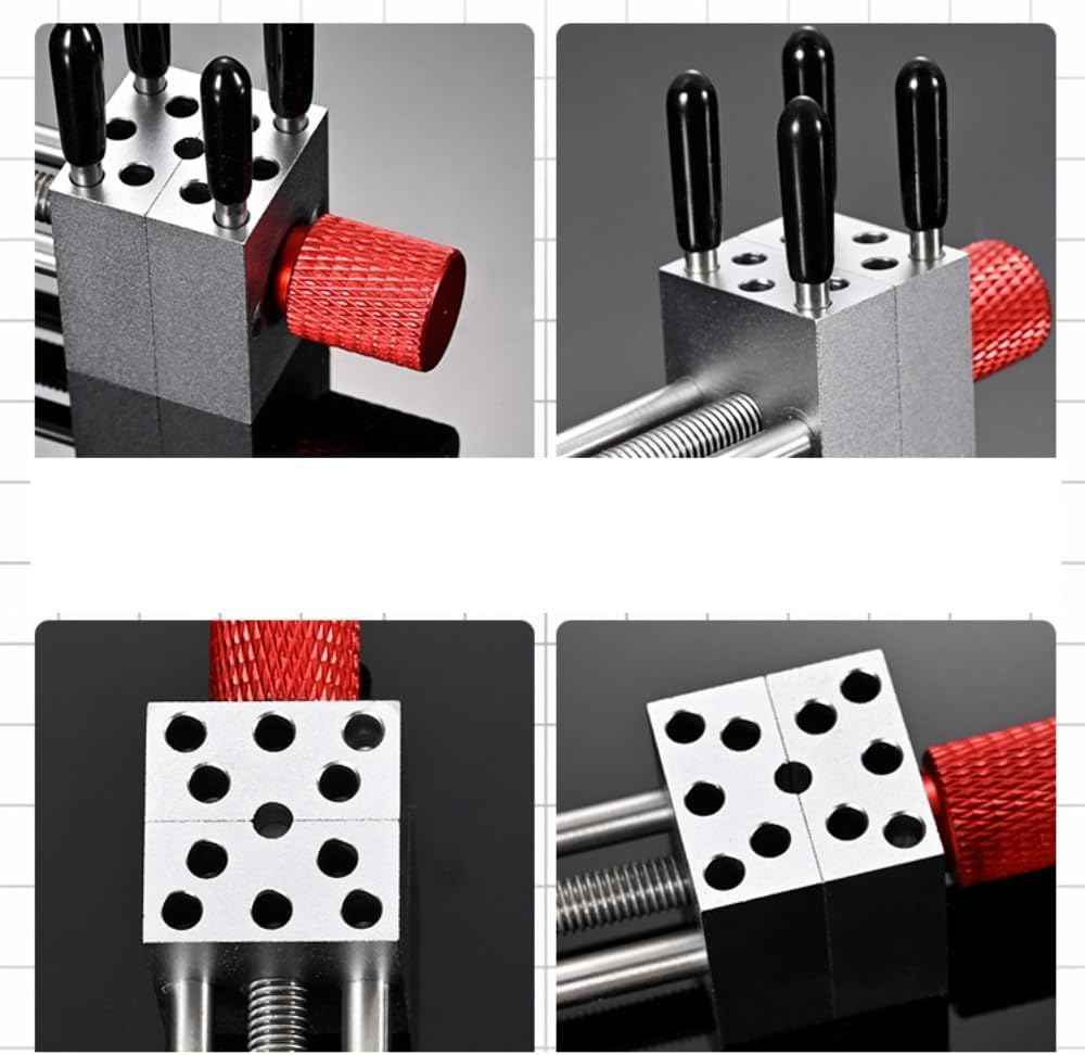 Model Metal Handy Mini Vise Vice Grip Width 0.78inch - 1.18inch Ajustable Red - TTpen