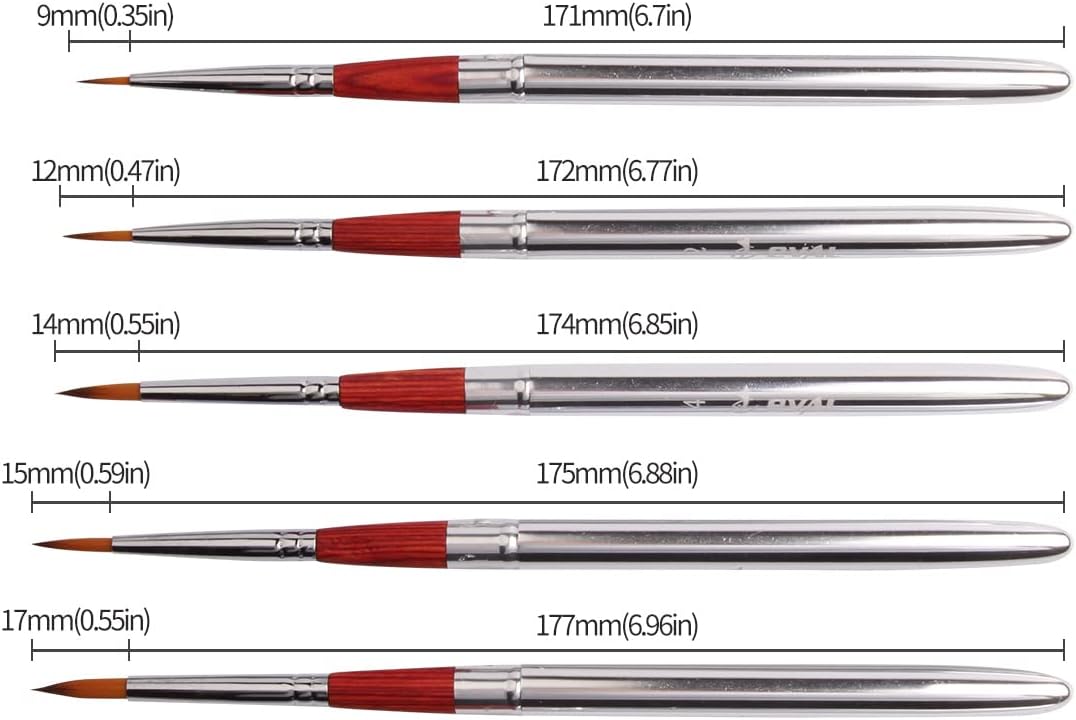 5PCS Travel Watercolor Artist Painting Brushes,Detachable